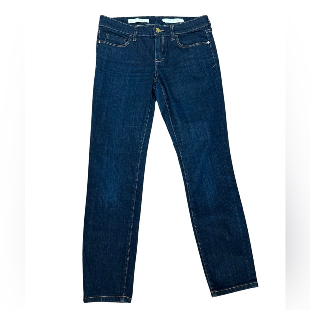 Pilcro And The Letterpress Anthropologie Dark Wash Stet Jeans Denim Womens Sz 28 - Picture 2 of 12
